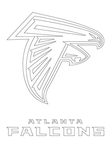 Atlanta falcons logo coloring page free printable coloring pages