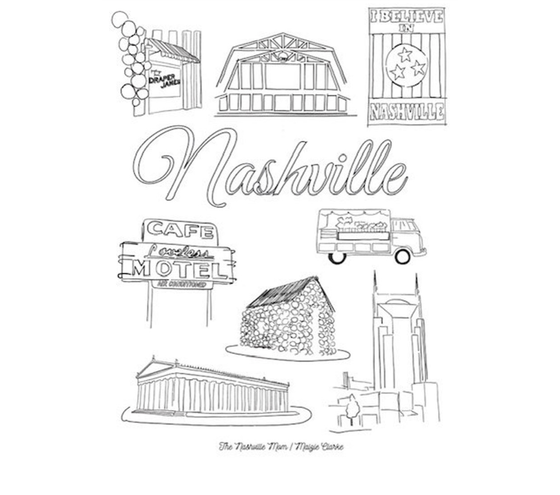 Nashville coloring pages the nashville mom