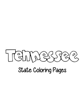 Tennessee state coloring pages by loving life in kindergarten tpt