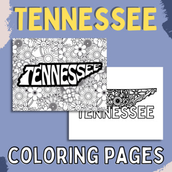 Tennessee coloring pages state name shape floral mandala by fresh hobby