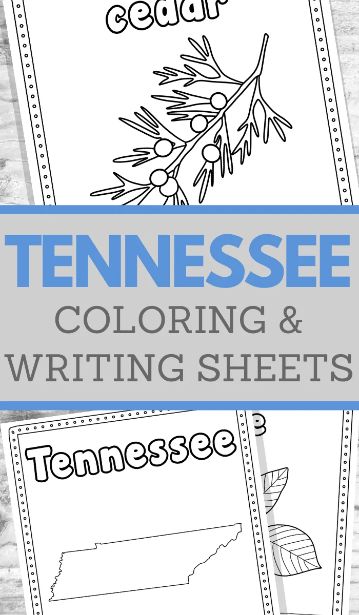 Tennessee handwriting and coloring pages for learning fun