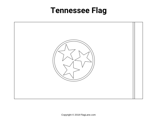 Free tennessee flag coloring page