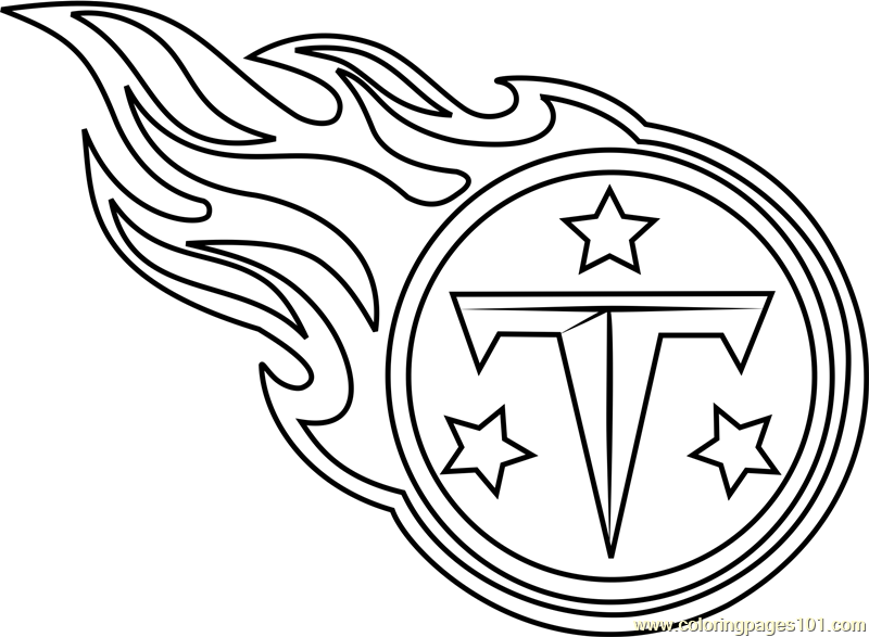 Tennessee titans logo coloring page for kids