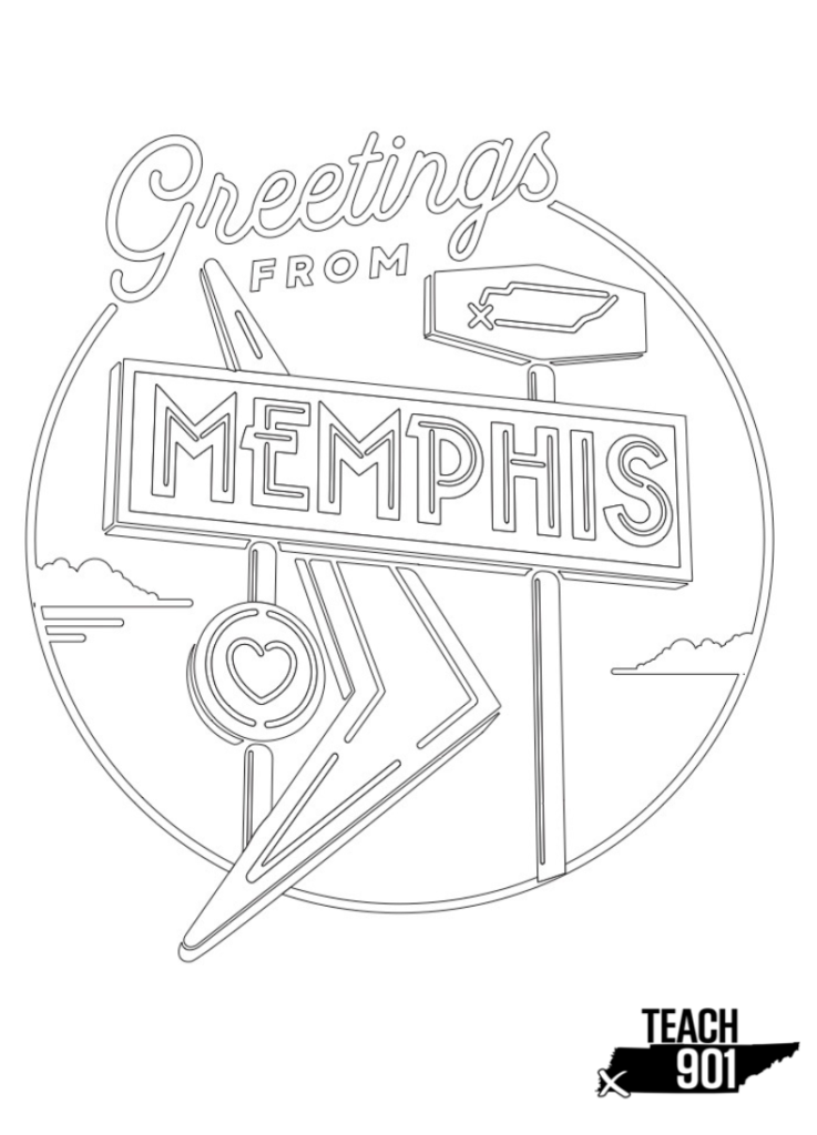 Color the bluff city â memphis coloring pages for teachers â