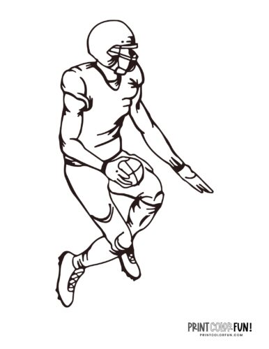 Football player coloring pages free sports printables at