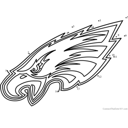 Philadelphia eagles logo dot to dot printable worksheet