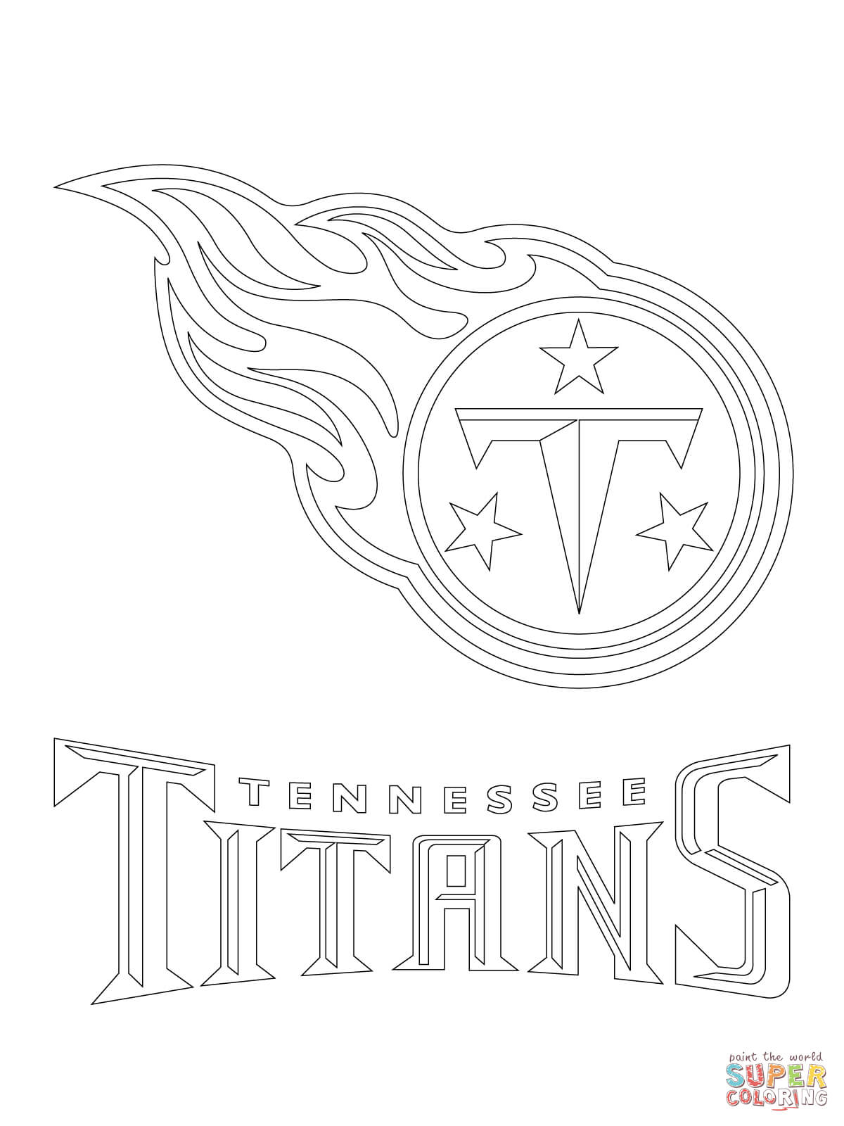 Tennessee titans logo coloring page free printable coloring pages