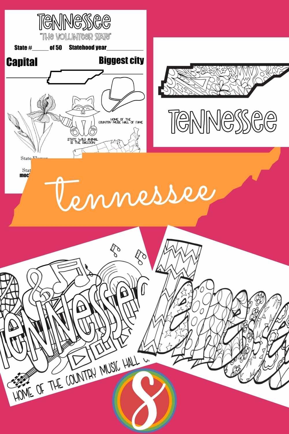 Free tennessee coloring pages â stevie doodles