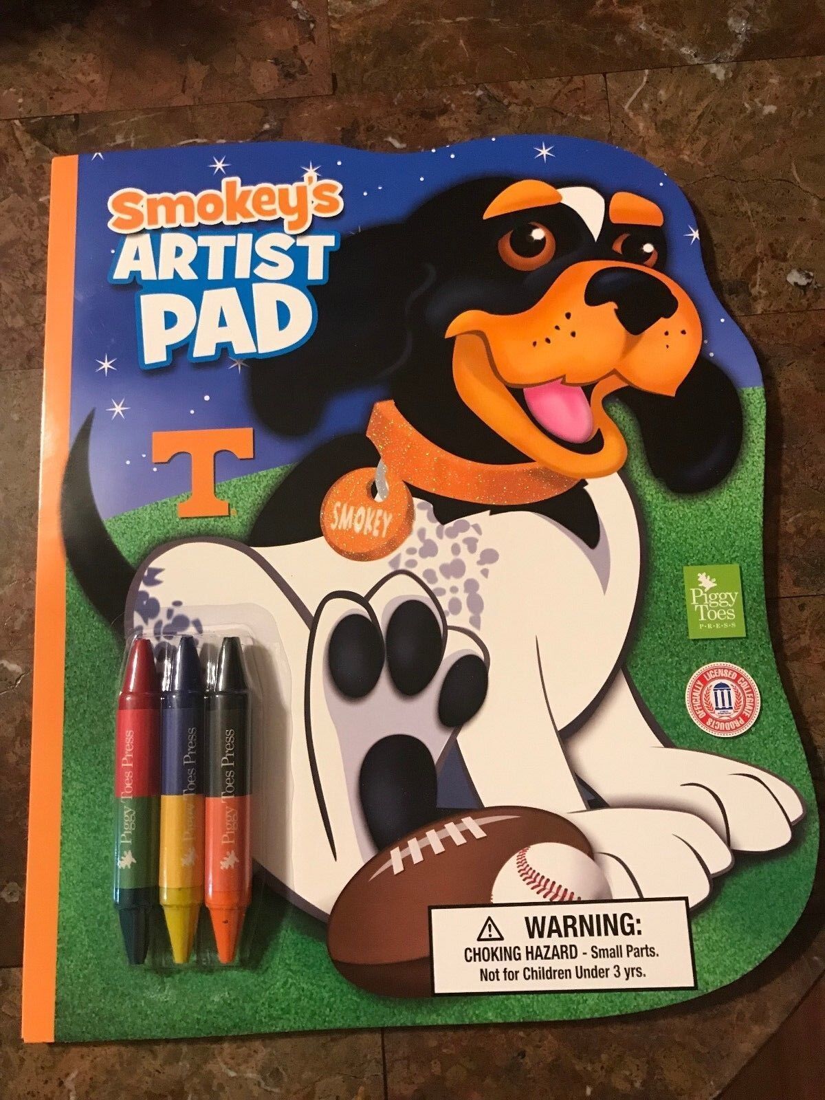 Smokeys artist pad tennessee vols coloring activity book crayon