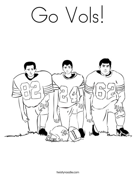 Go vols coloring page