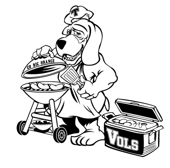 Illustration tenn vols dog inked by greg dampier illustration graphic design mercial art