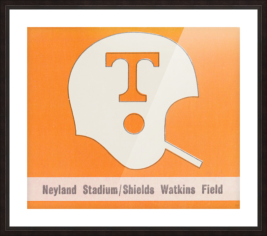 Vintage tennessee vols football helmet art