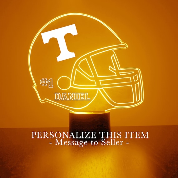 Tennessee volunteers personalized sports fan lamp college football free engraving vols fan gift color remote control clc licensed