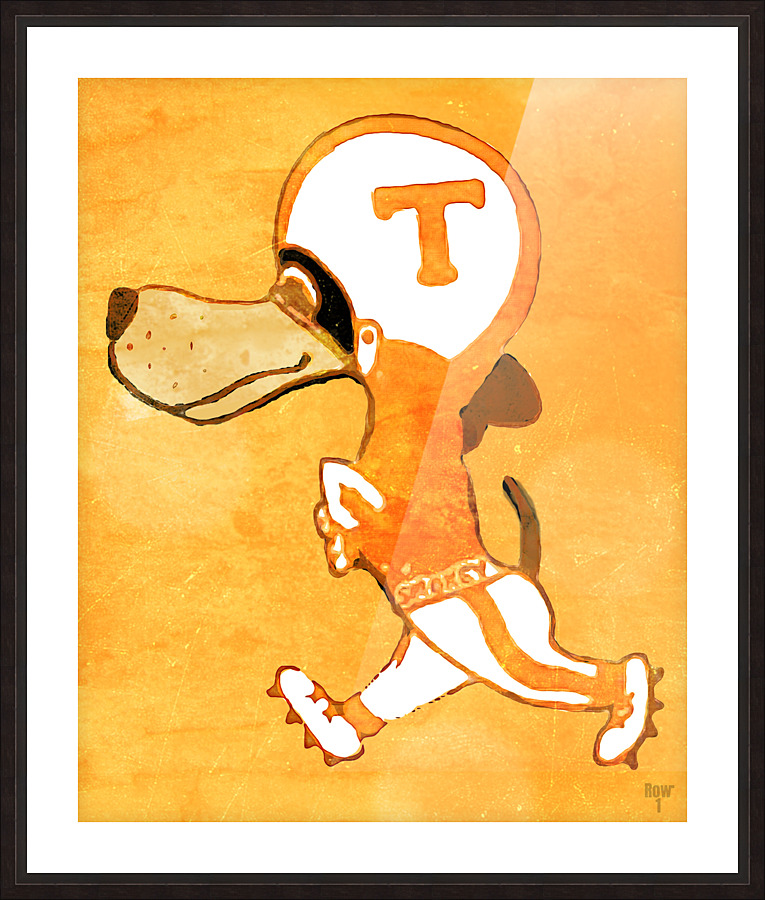 Smokey retro seventies tennessee vol mascot art