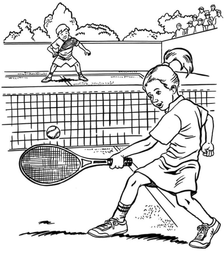 Tennis coloring pages