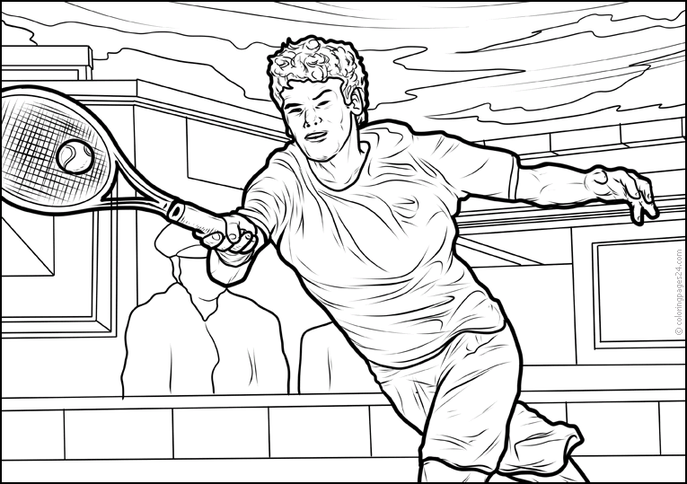 Tennis coloring pages