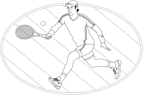 Tennis coloring page free printable coloring pages