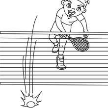 Tennis court coloring pages