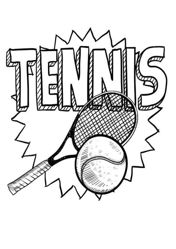 Coloring pages tennis coloring page