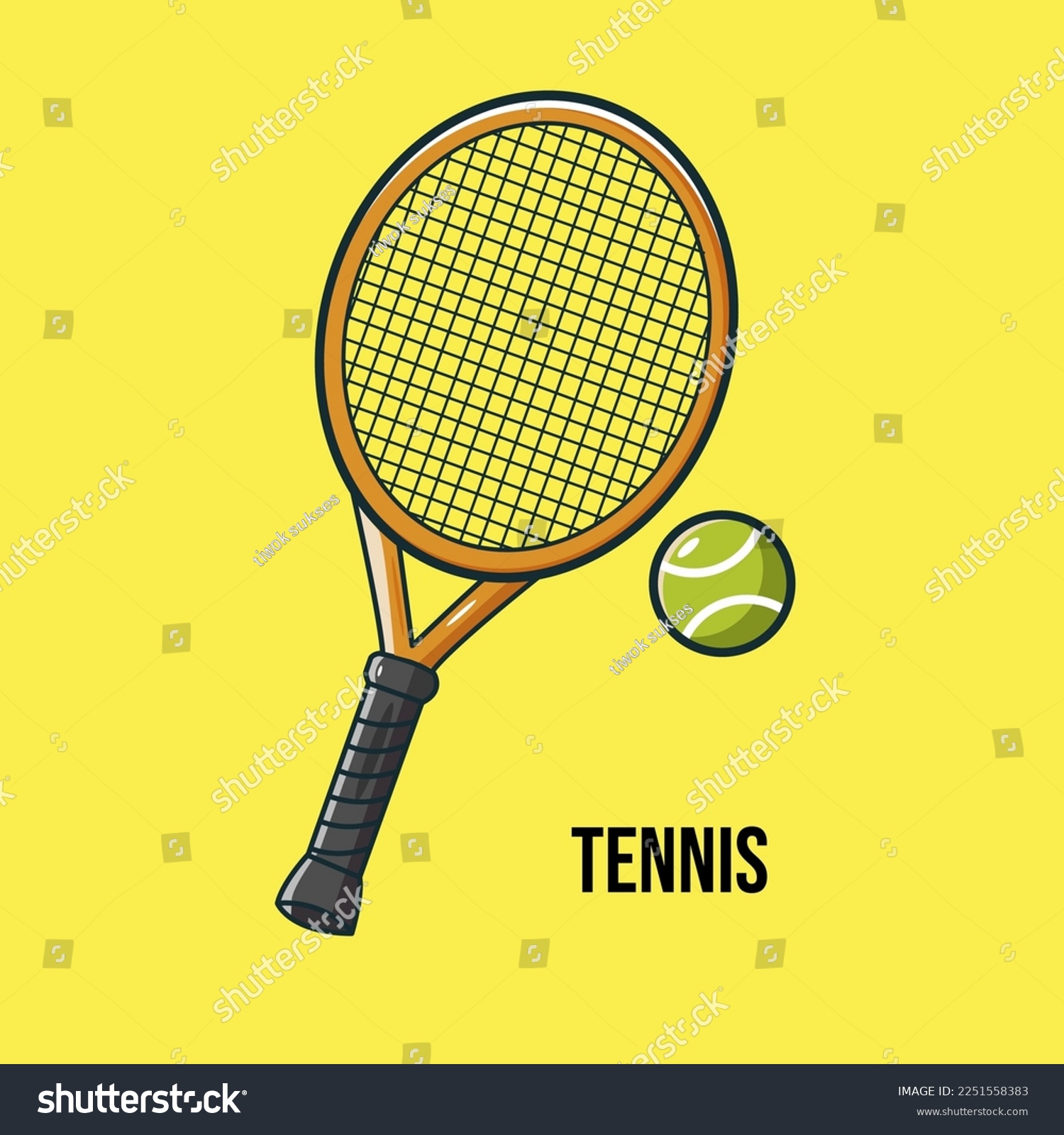 Tennis racket vector isolated icon tennis stock vector royalty free