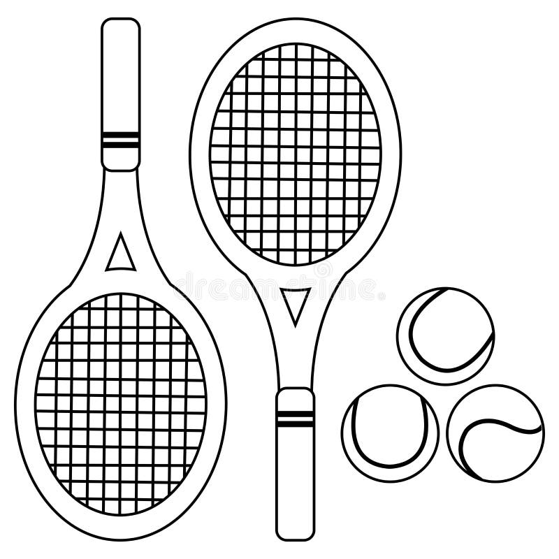 Coloring tennis stock illustrations â coloring tennis stock illustrations vectors clipart