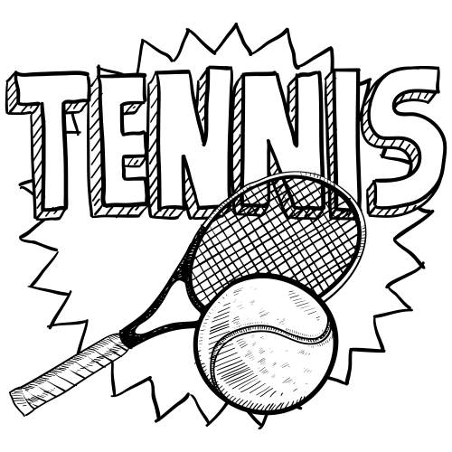 Tennis coloring page