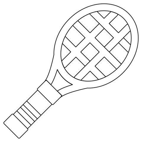 Tennis racket coloring page free printable coloring pages