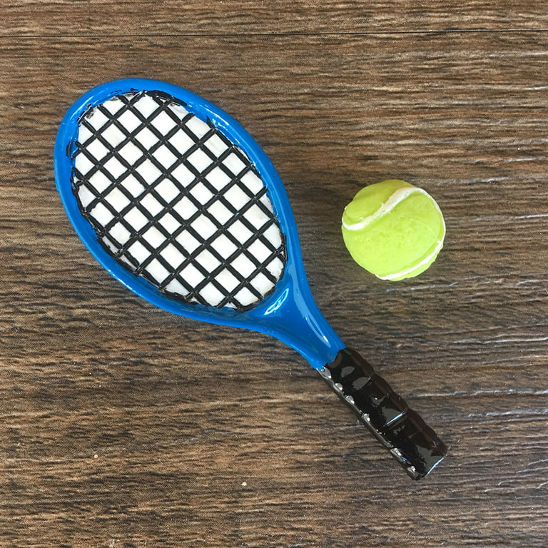 Pcs mini simulation tennis racket models home desktop decoration play house accessary as shown pcs rackets pcs balls