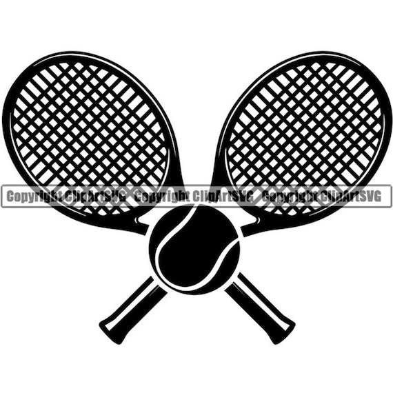 Tennis logo racket court ball tournament school olympic sport game equipment svg eps png instant clipart vector cricut cut cutting