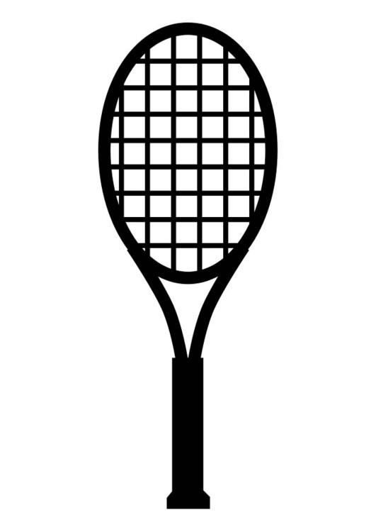 Coloring page tennis racket