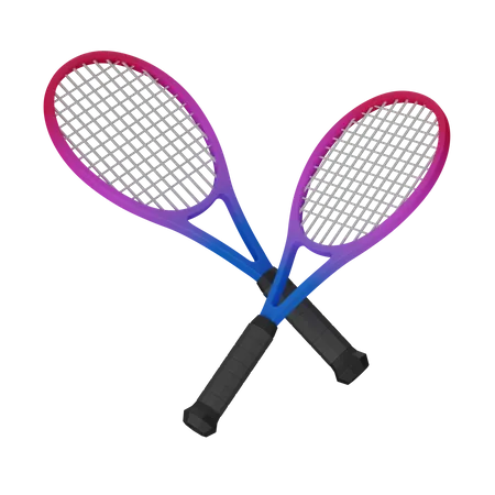 D tennis racquet illustrations