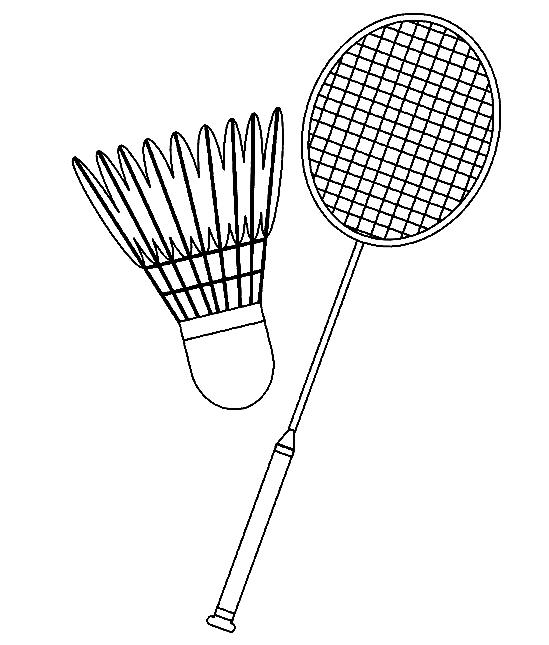 Badminton coloring pages printable for free download