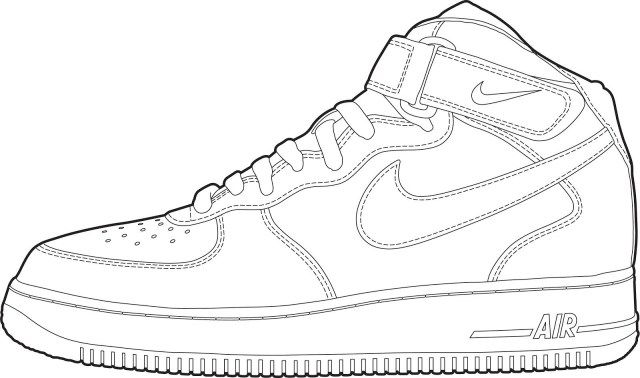 Creative picture of shoes coloring pages