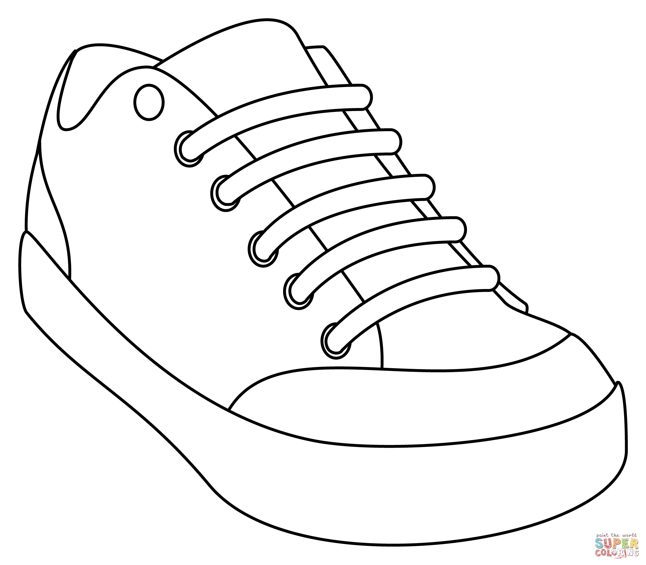 Running shoe coloring page free printable coloring pages