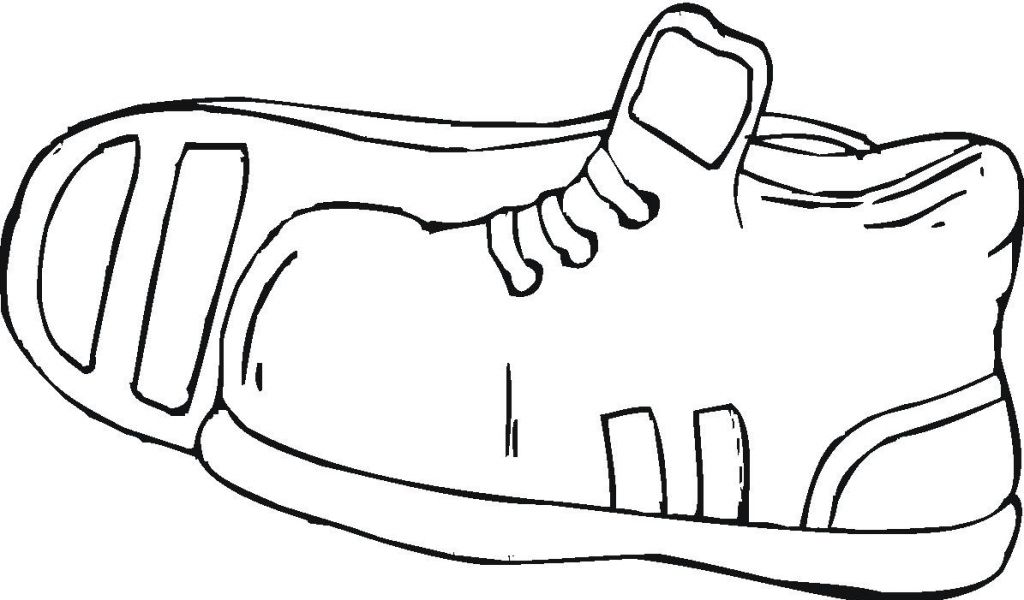 Shoe template for coloring