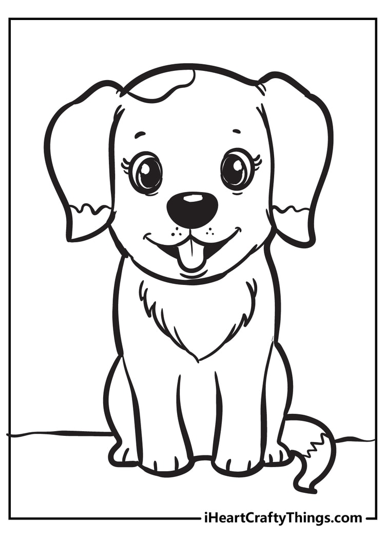 Puppy coloring pages free printables