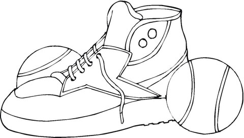 Tennis shoes coloring page free printable coloring pages