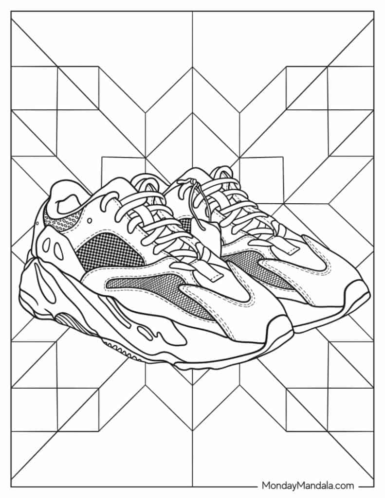 Shoe coloring pages free pdf printables