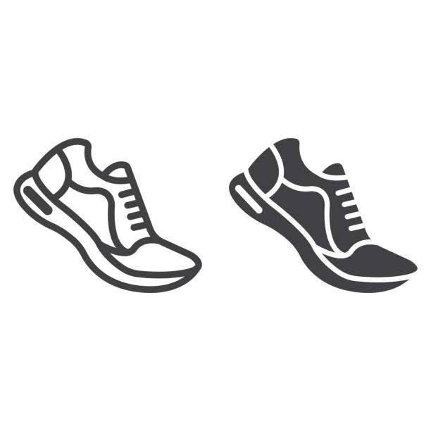 Running shoes stock illustrations royalty