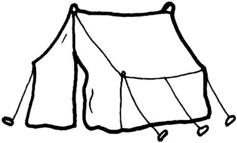 Tent for living coloring page super coloring tent drawing clipart black and white tent