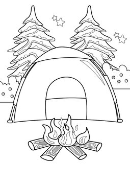 Camping coloring pages images â browse photos vectors and video