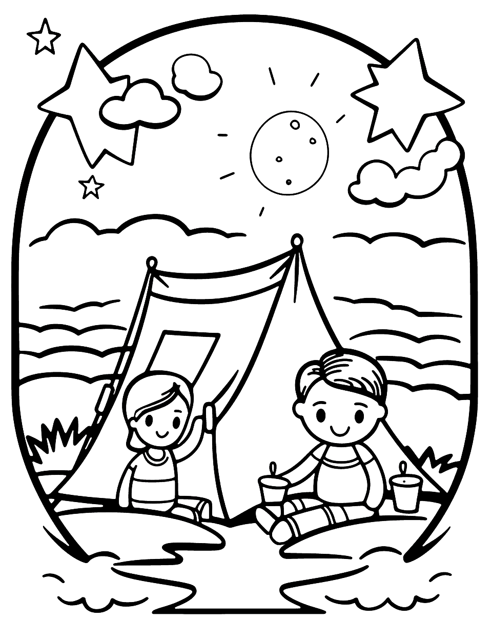 Summer coloring pages free printable sheets