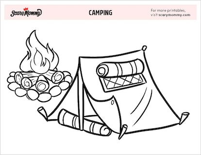 Grab the smores kit its time for camping coloring pages