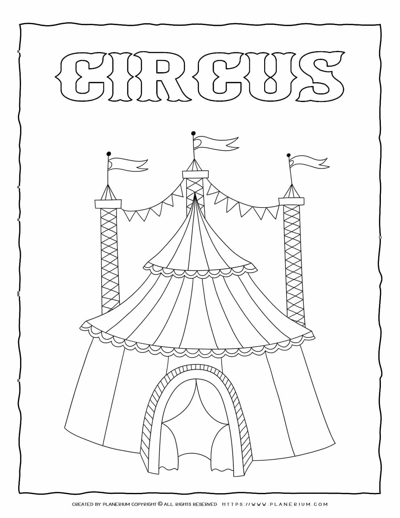 Circus coloring page