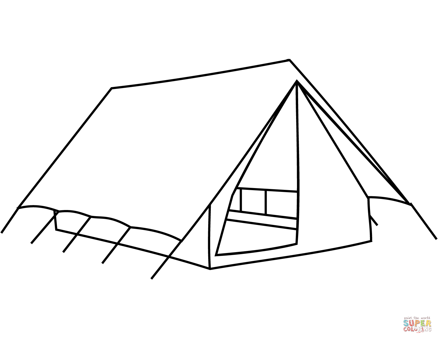 Camping tent coloring page free printable coloring pages