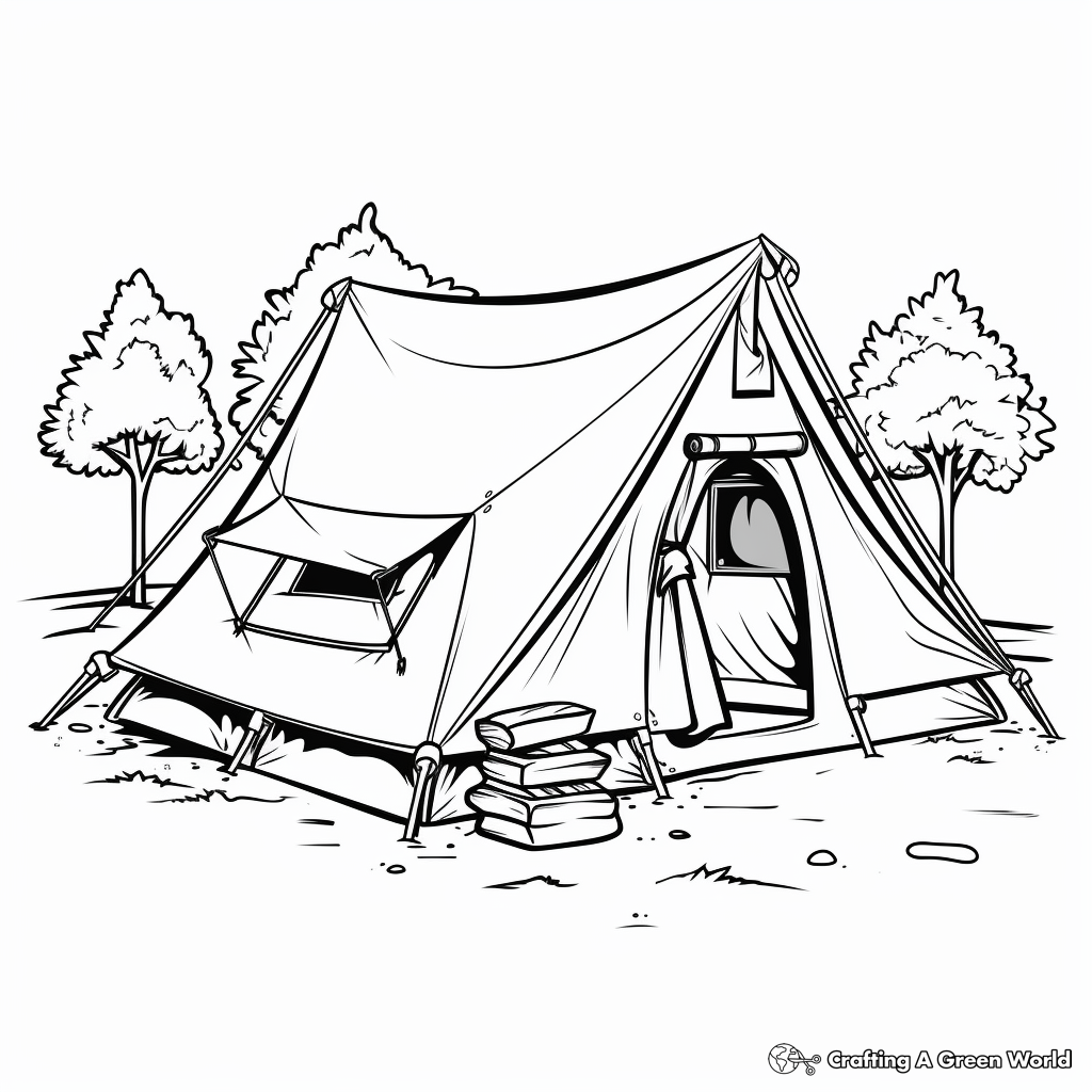 Camping coloring pages