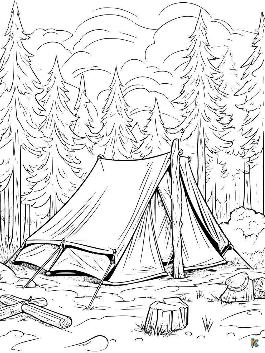 Camping coloring pages â