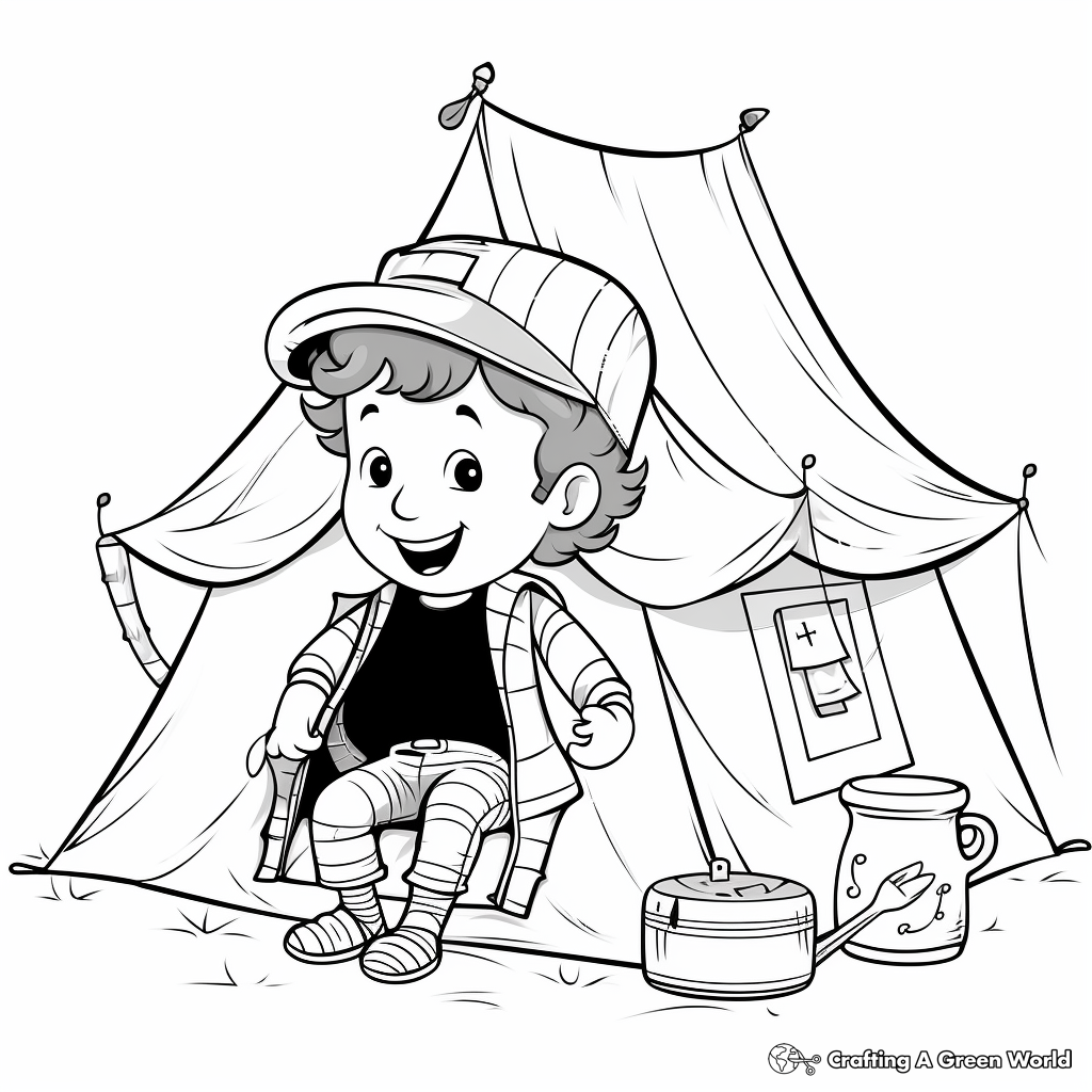 Camping coloring pages