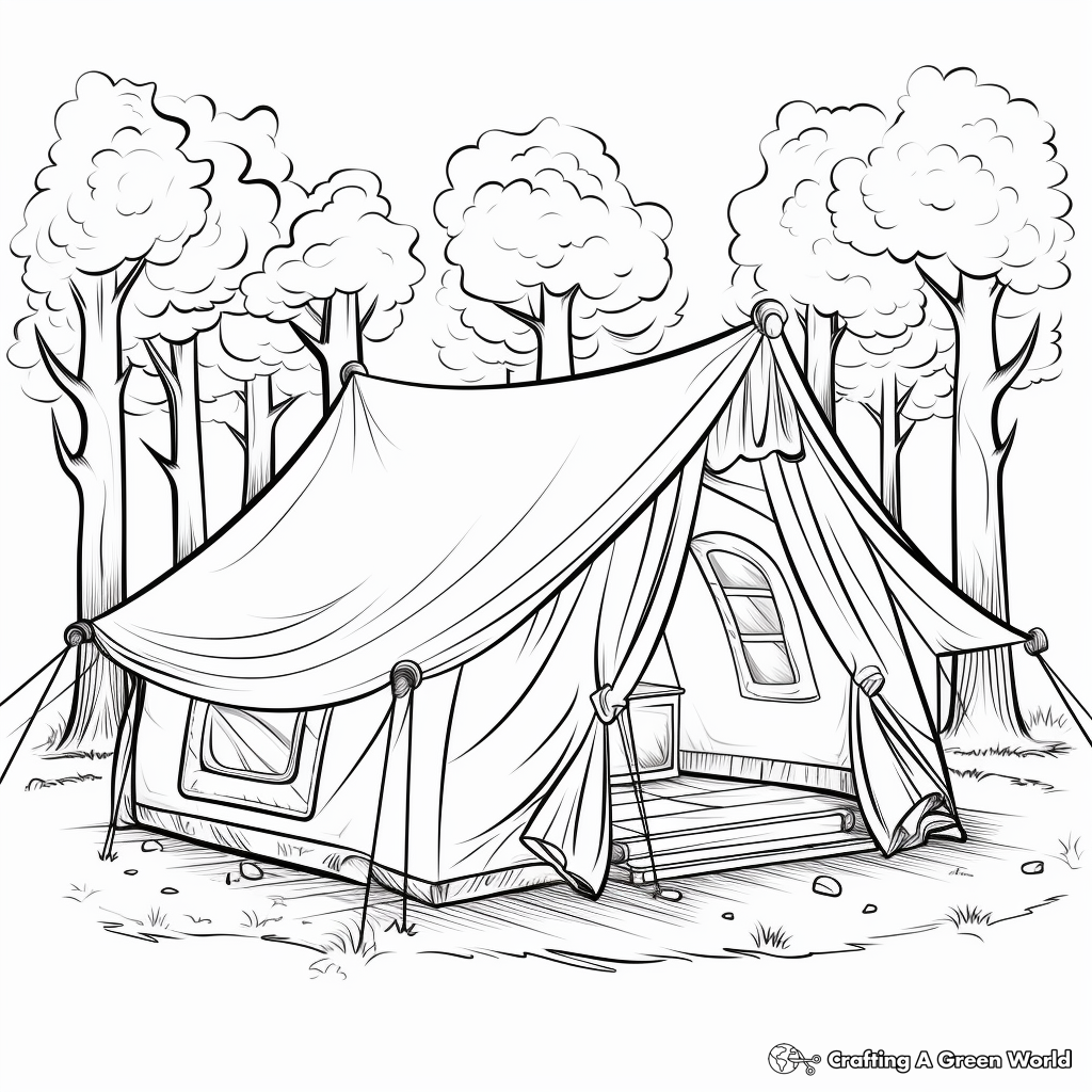 Camping coloring pages