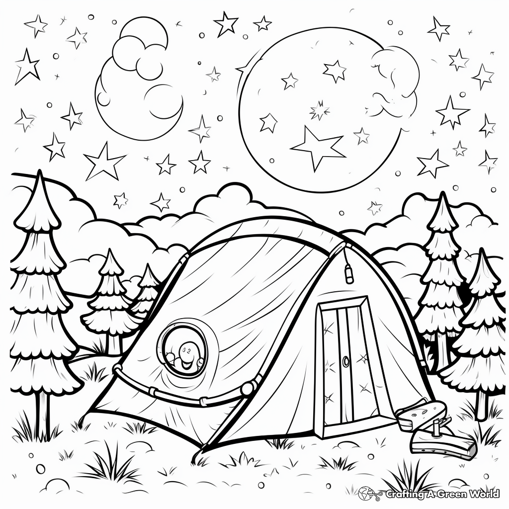 Camping coloring pages